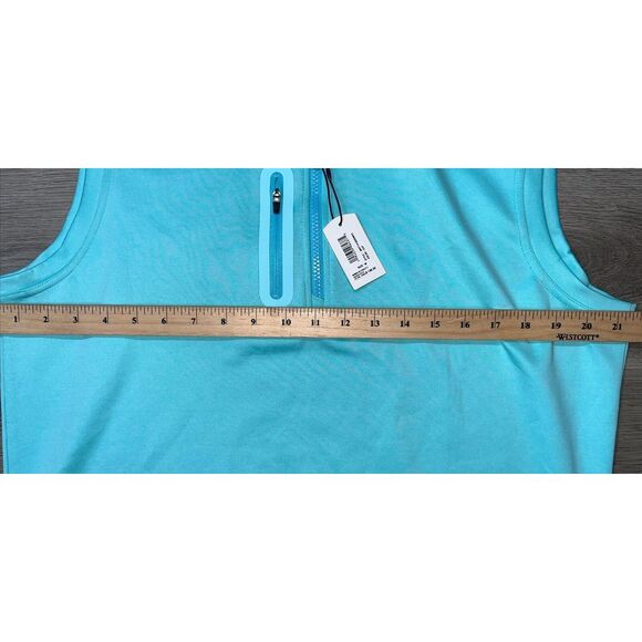Johnnie-O Denny Men's Performance Vest Cay Turquoise Quarter-Zip Size M NWT - Picture 7 of 10
